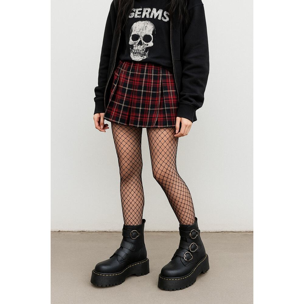 Dr. Martens Black Platform Buckle Boots | Emo Grunge Alt-Girl Y2K Punk | Size